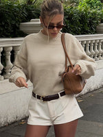 White Fox Keep It Classic Knit Sweater Beige