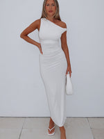 White Fox Little Bit Dramatic Maxi Dress White