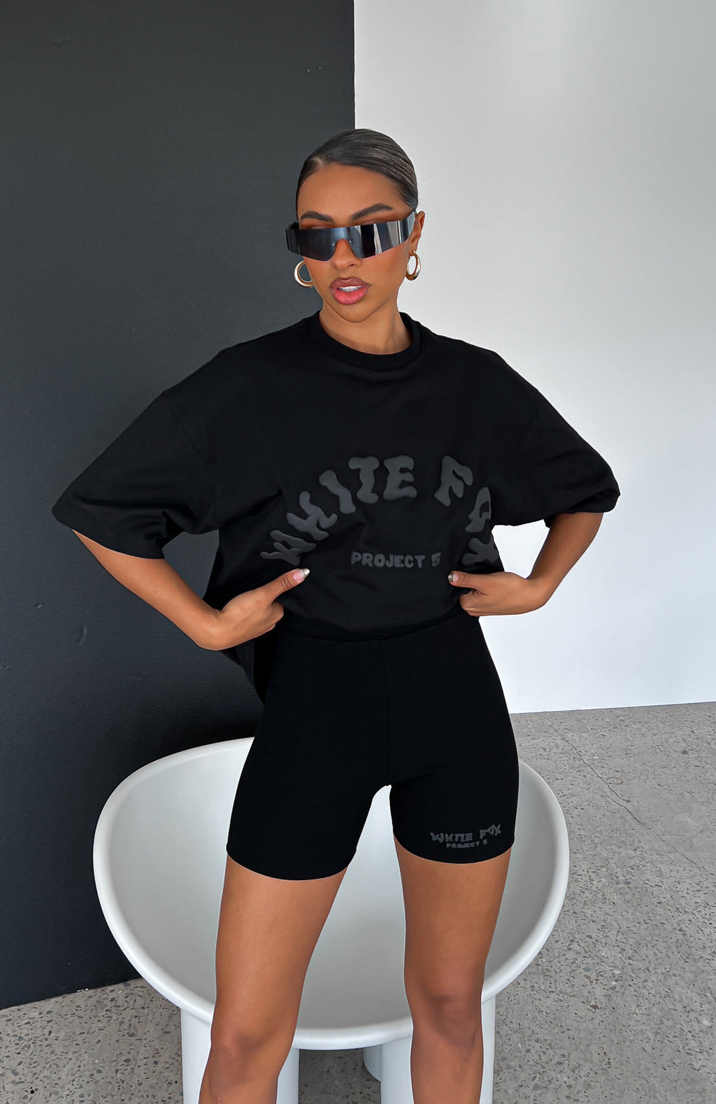 White Fox Project 5 Oversized Tee Ink