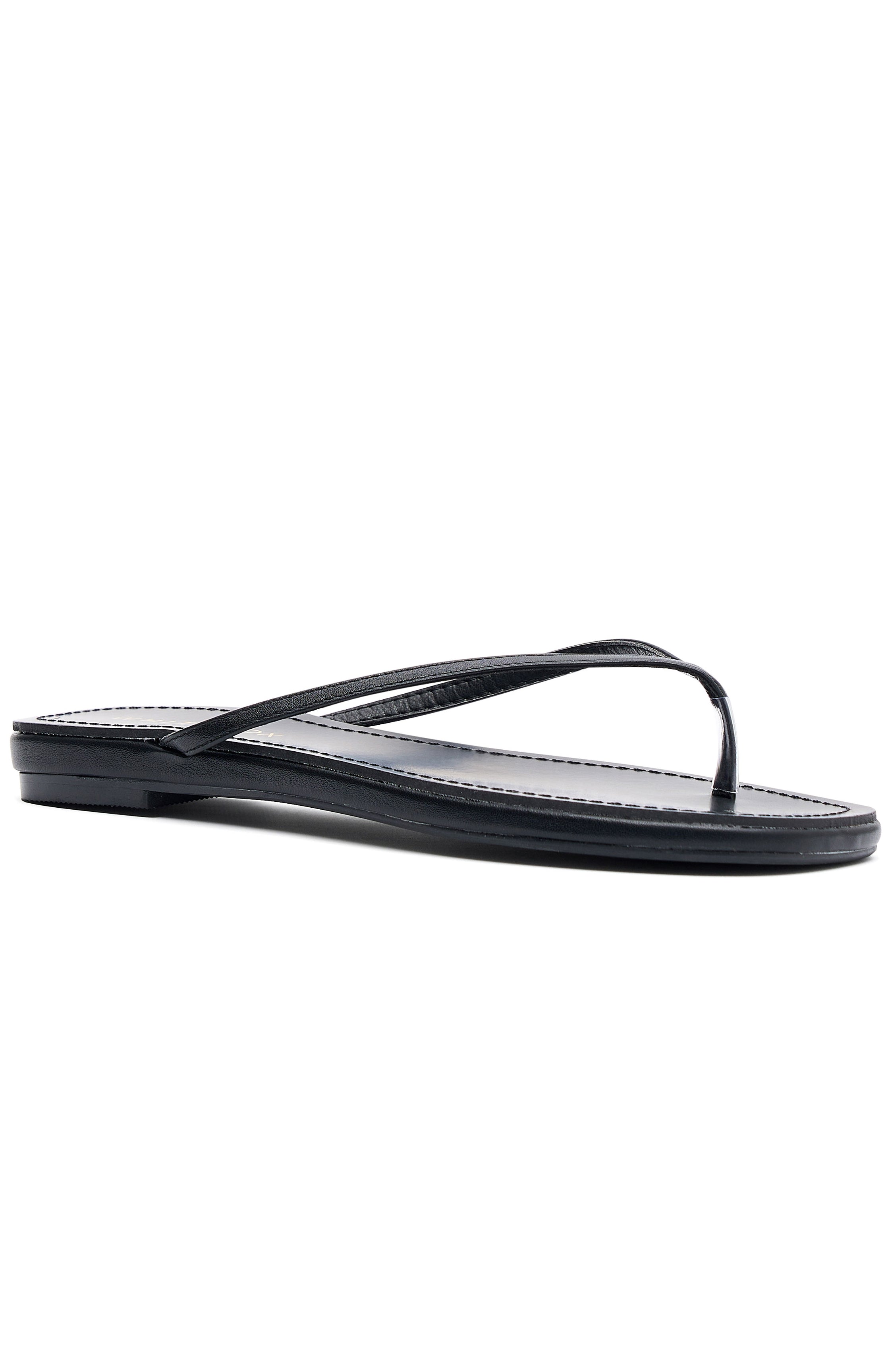 White Fox Roma Thong Sandals Black