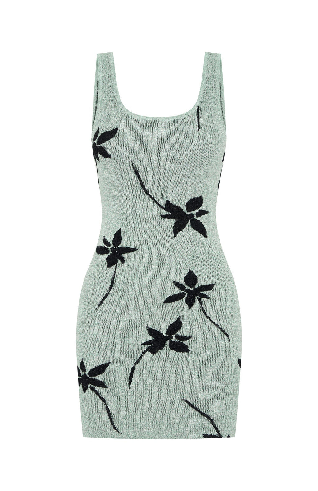 White Fox Sheer Bliss Knit Mini Dress Mint