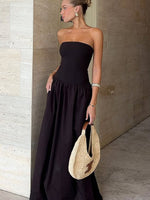White Fox Take Back Maxi Dress Chocolate