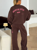 White Fox Studio 17 Raven Oversized Drop Shoulder Sweater Chocolate