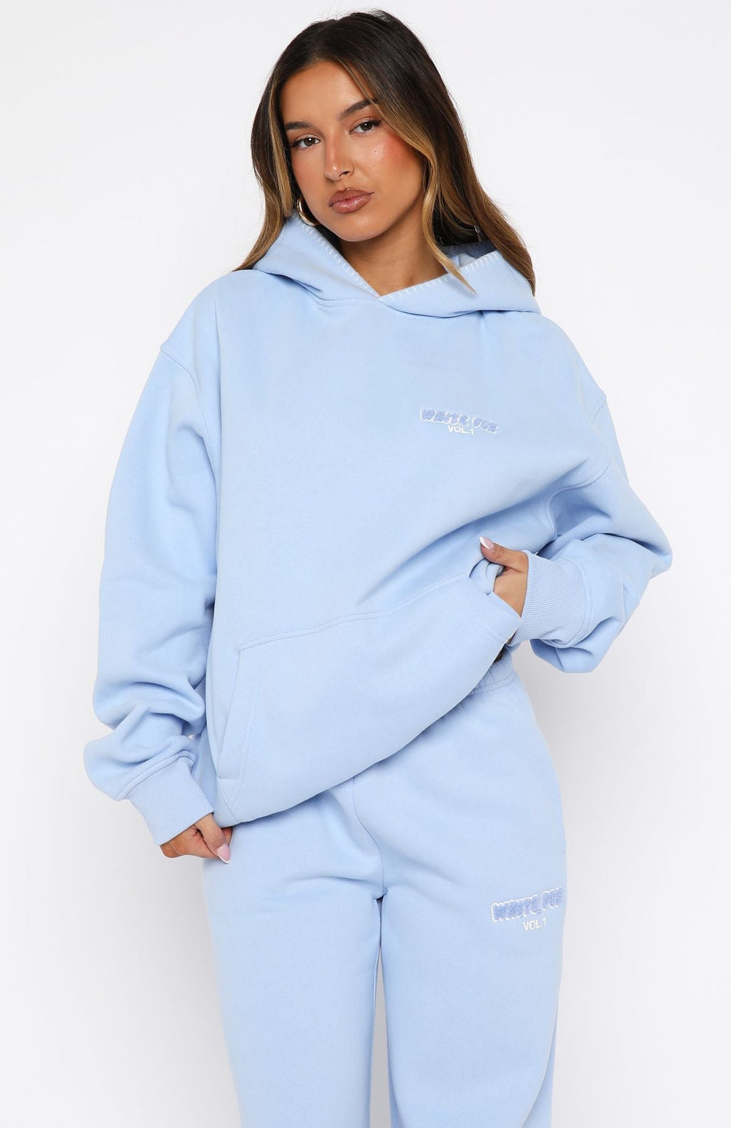 White Fox Vol. 1 Oversized Hoodie Blue