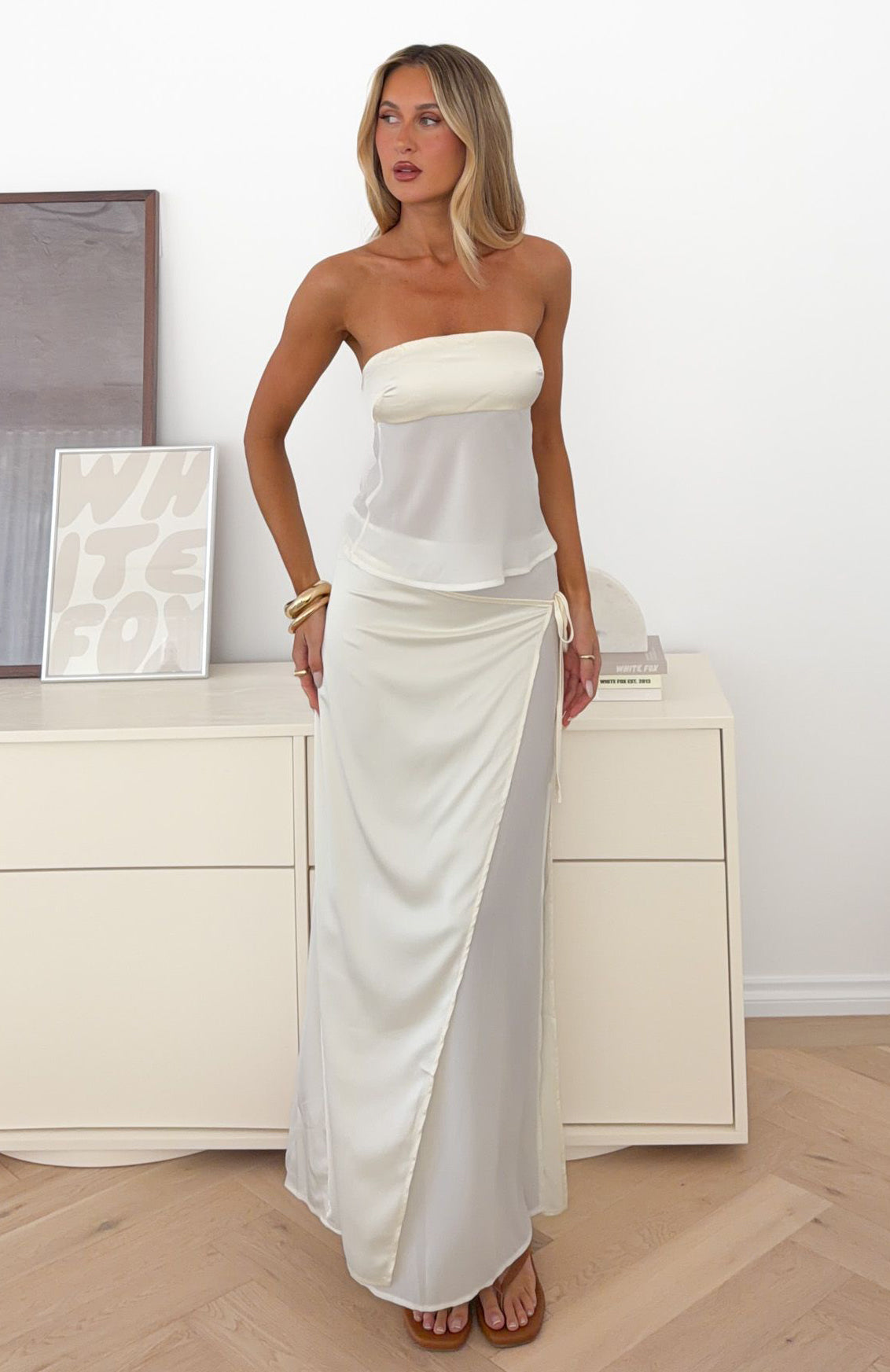White Fox Sweet Sunshine Maxi Skirt Butter