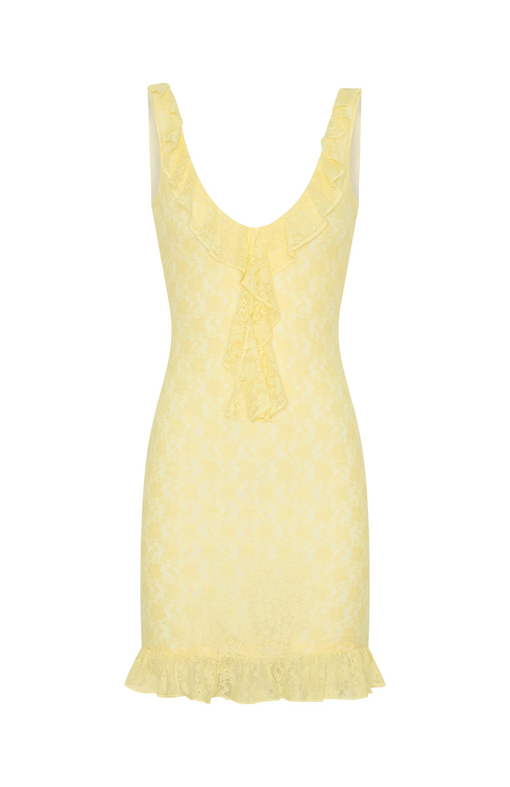 White Fox Take A Bow Mini Dress Lemon