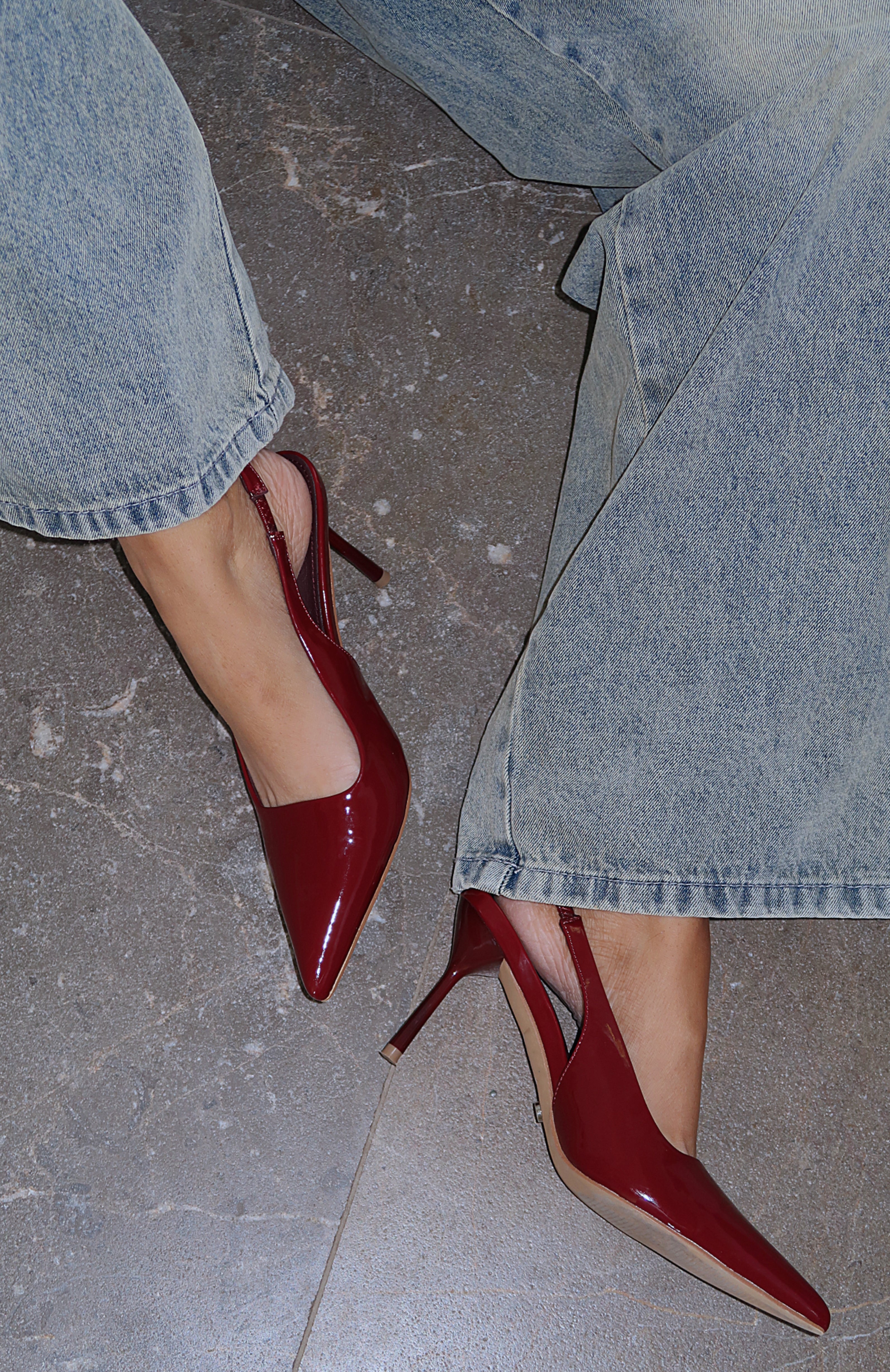 White Fox Tayte Slingback Heel Cherry Cola