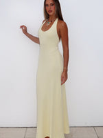 White Fox Took A Chance Halter Maxi Dress Lemon