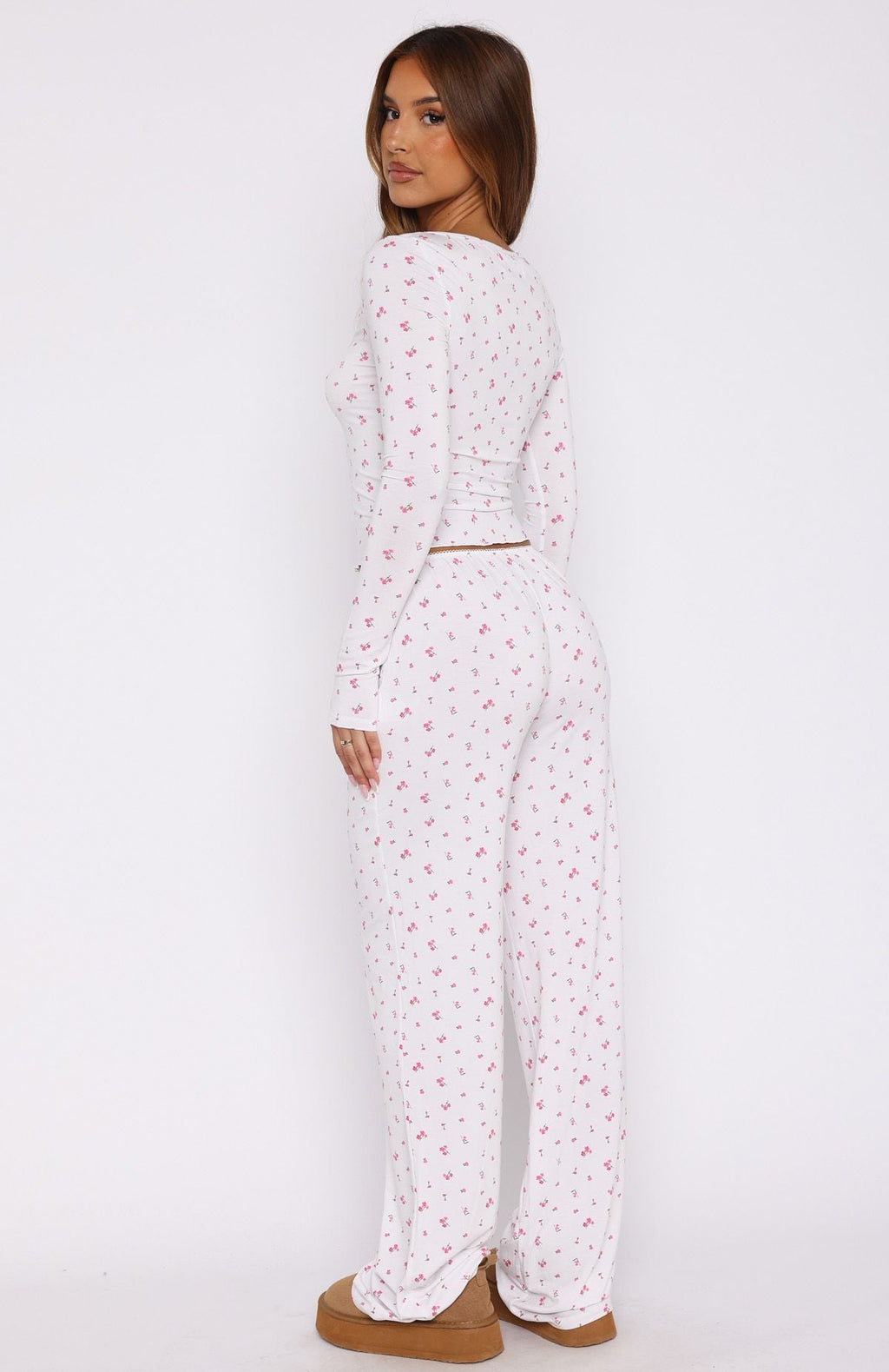 White Fox Dreamy Pyjama Pants Pink Blossom