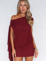 White Fox Sicilian Dreams Mini Dress Wine