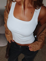 White Fox Wanting Problems Knit Top White