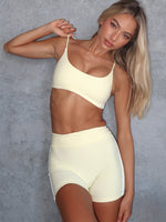 White Fox Motivate You Sports Bra Lemon