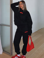 White Fox With Love In The Moment Sweatpants Black