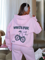 White Fox With Love In The Moment Oversized Hoodie Pink
