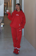 White Fox With Love In The Moment Sweatpants Red