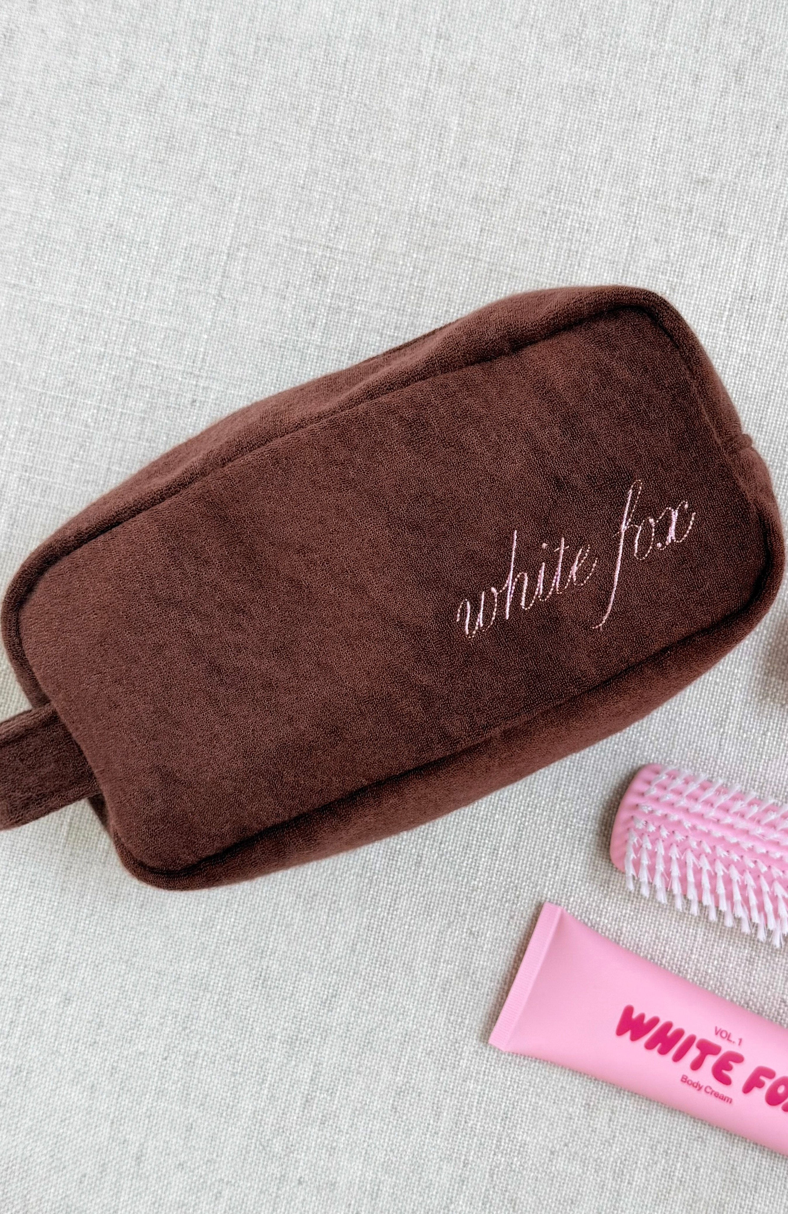 White Fox Lillian Cosmetic Bag Chocolate