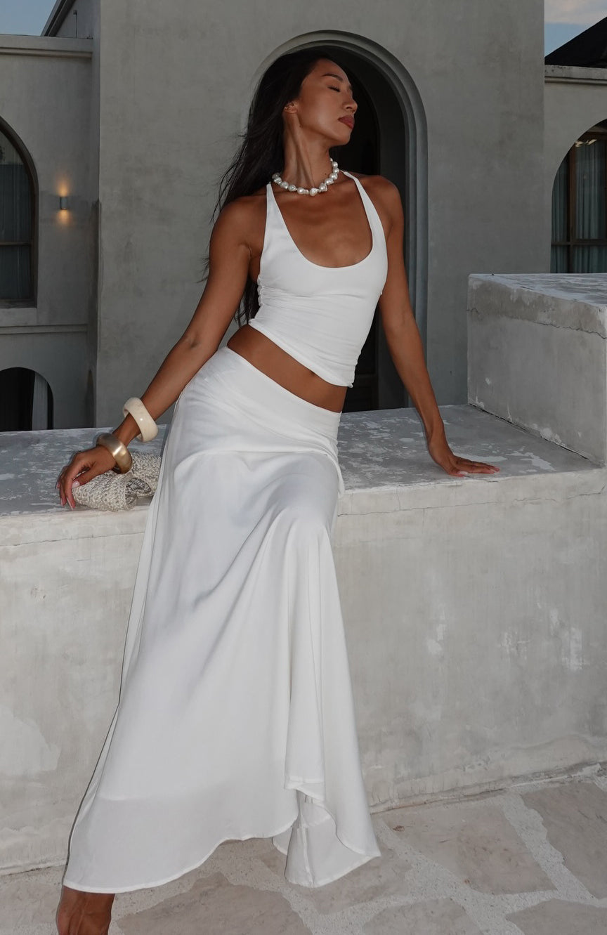 White Fox Sunbliss Maxi Skirt White