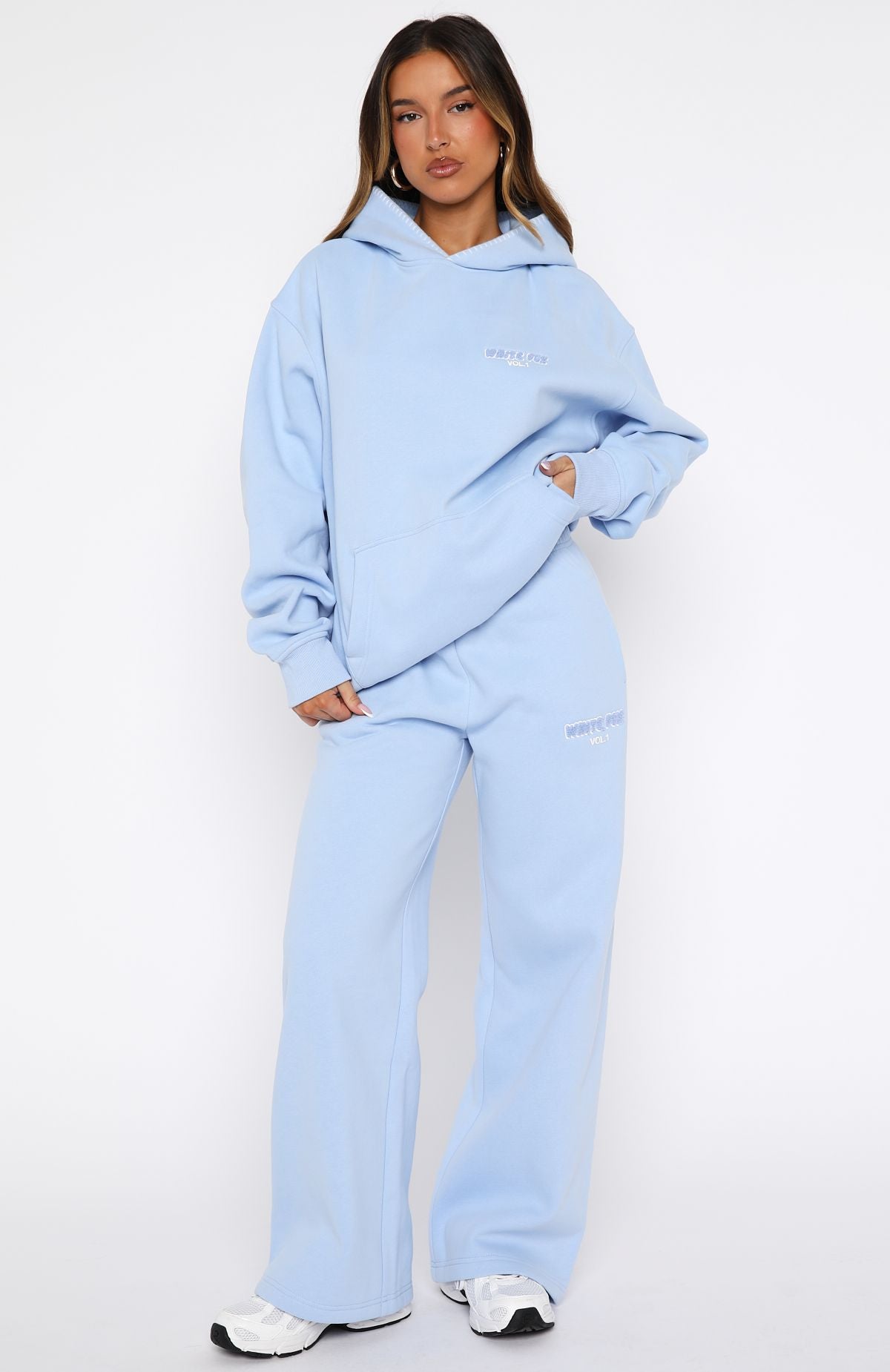 White Fox Vol. 1 Wide Leg Sweatpants Blue