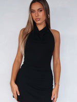 White Fox Eternal Glow Mini Dress Black