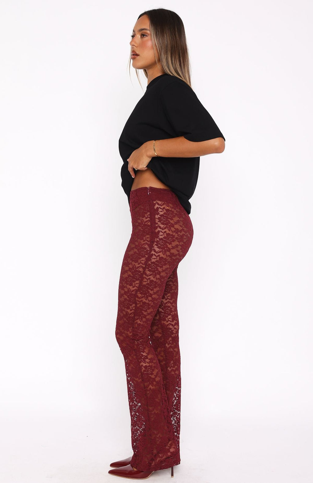 White Fox New Era Pants Wine
