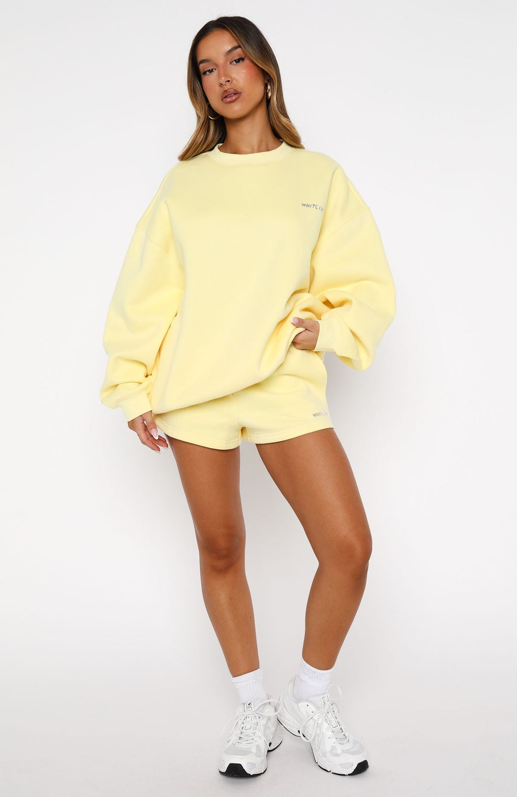 White Fox Test Drive Lounge Shorts Lemon
