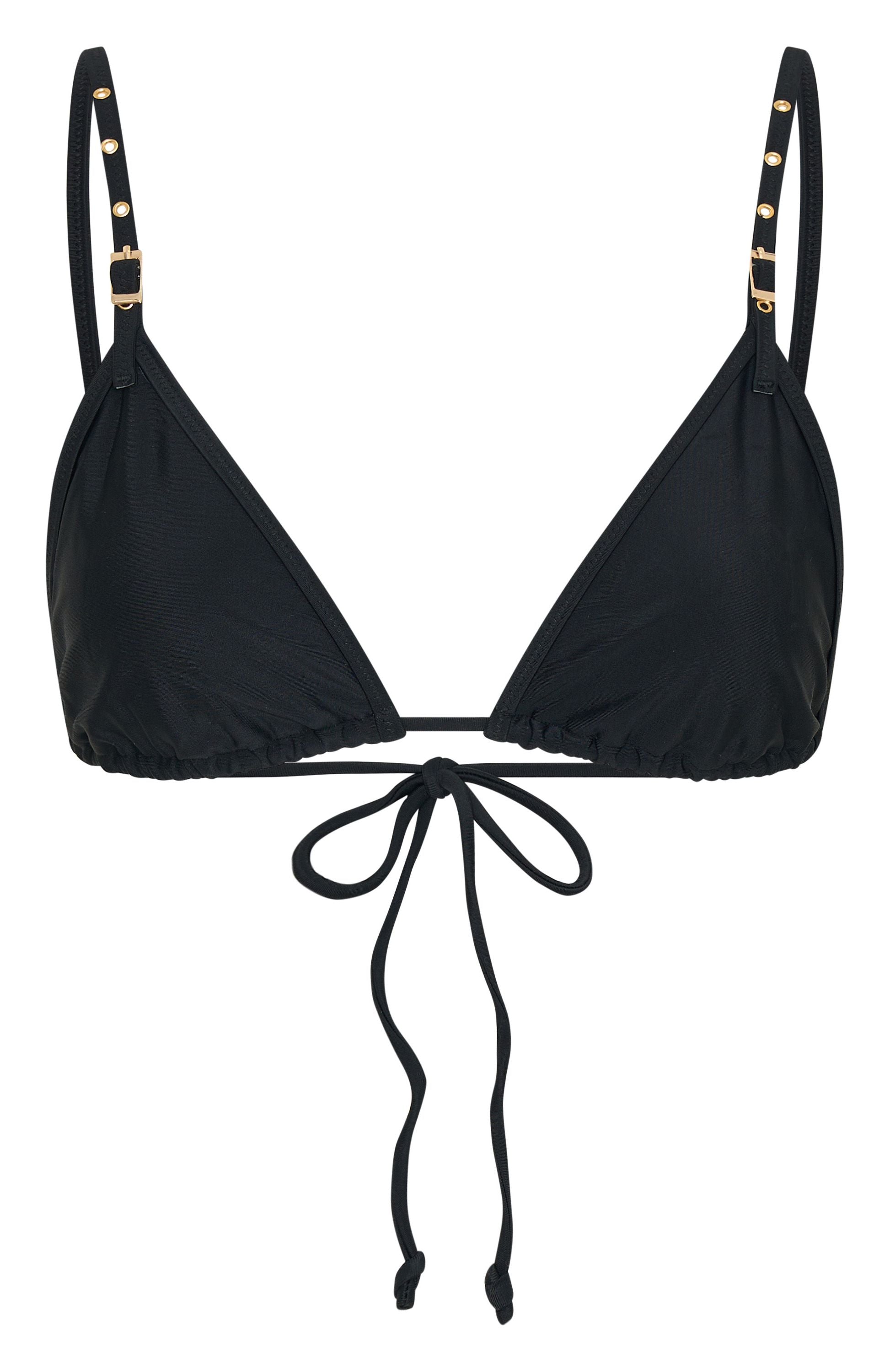 White Fox Hotline Bikini Top Black