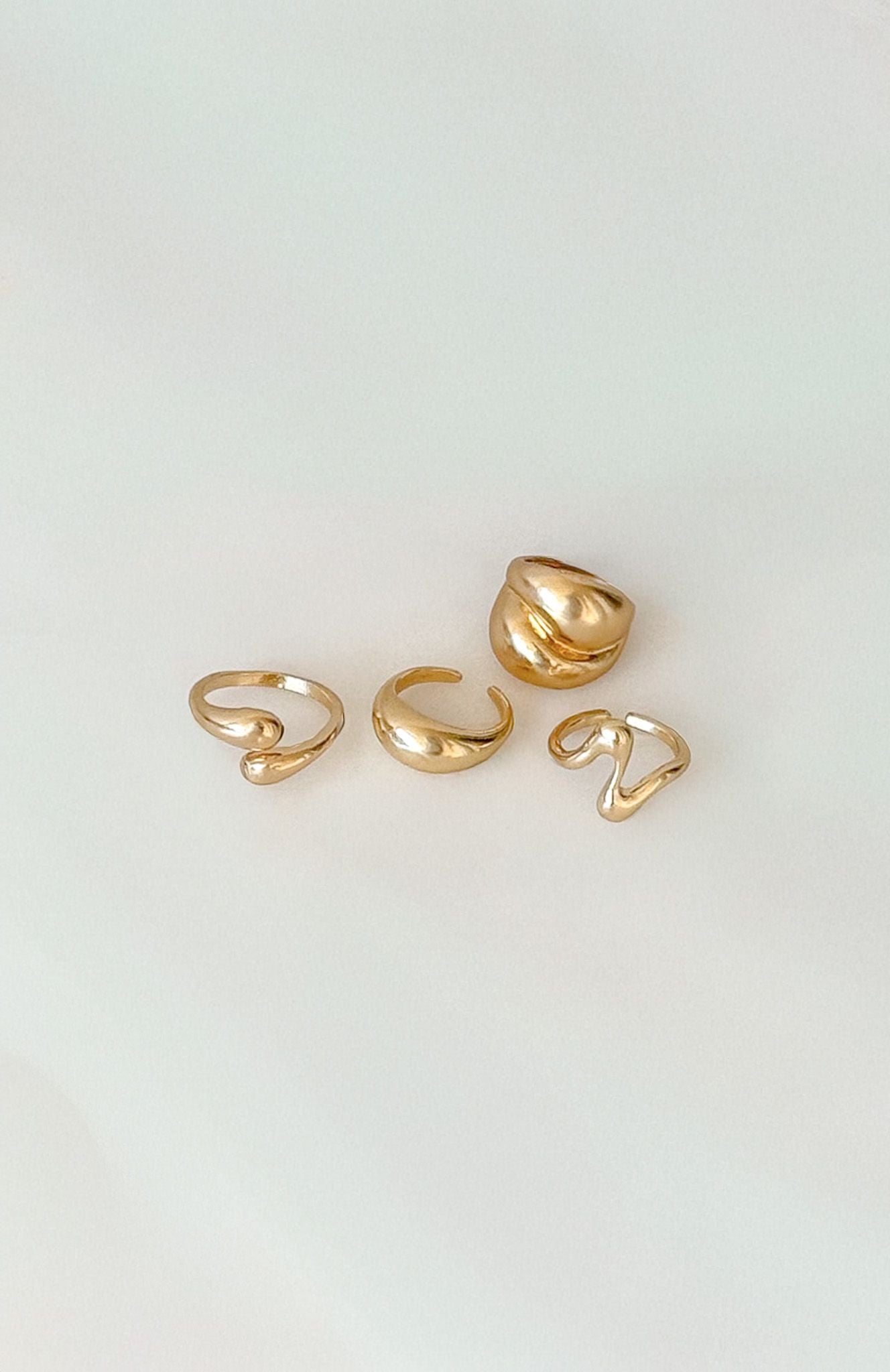 White Fox Zyaire Ring Set Gold