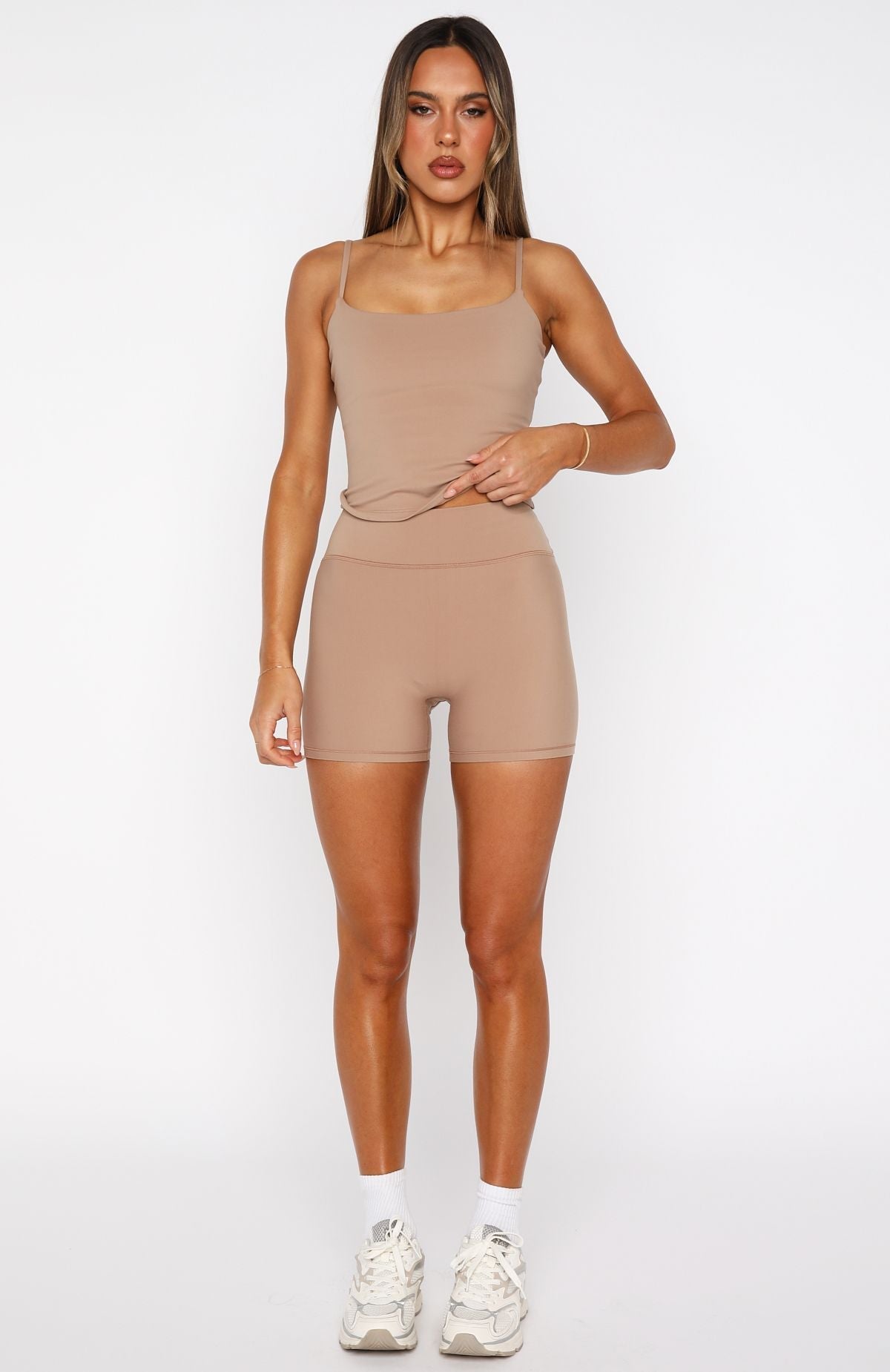 White Fox Glide Active Tank Caramel