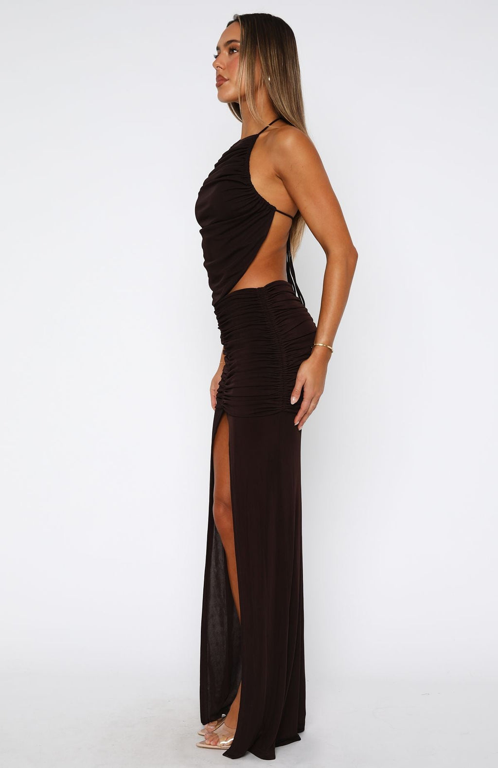 White Fox Everlasting Midi Skirt Chocolate