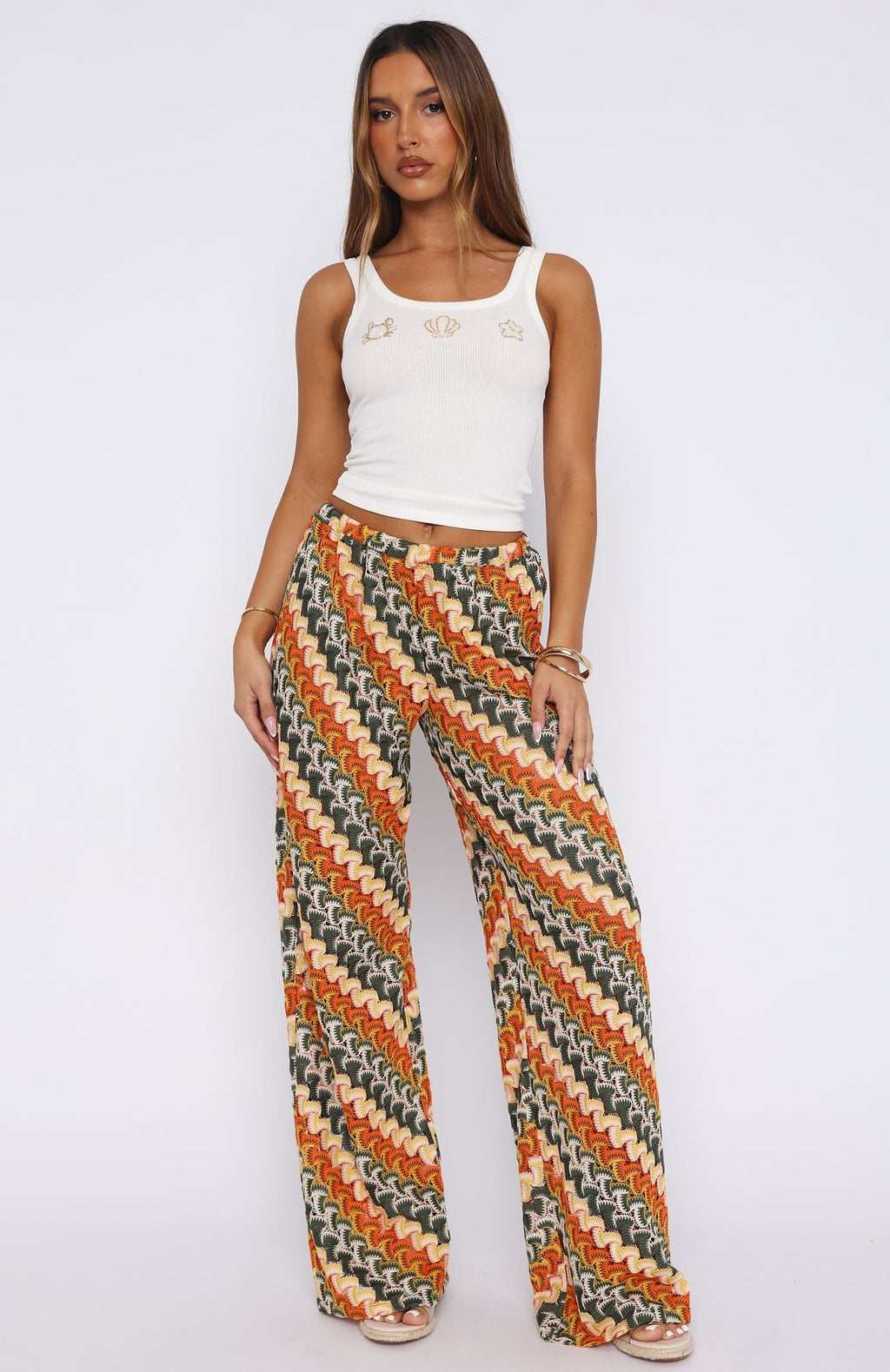 White Fox Long Desire Pants Tropics