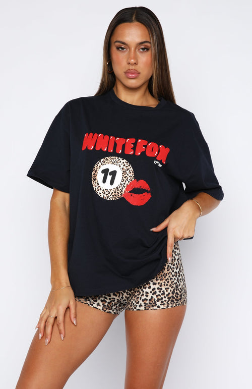 White Fox 11th Street Concrete Jungle Oversized Tee Blueberry Twist