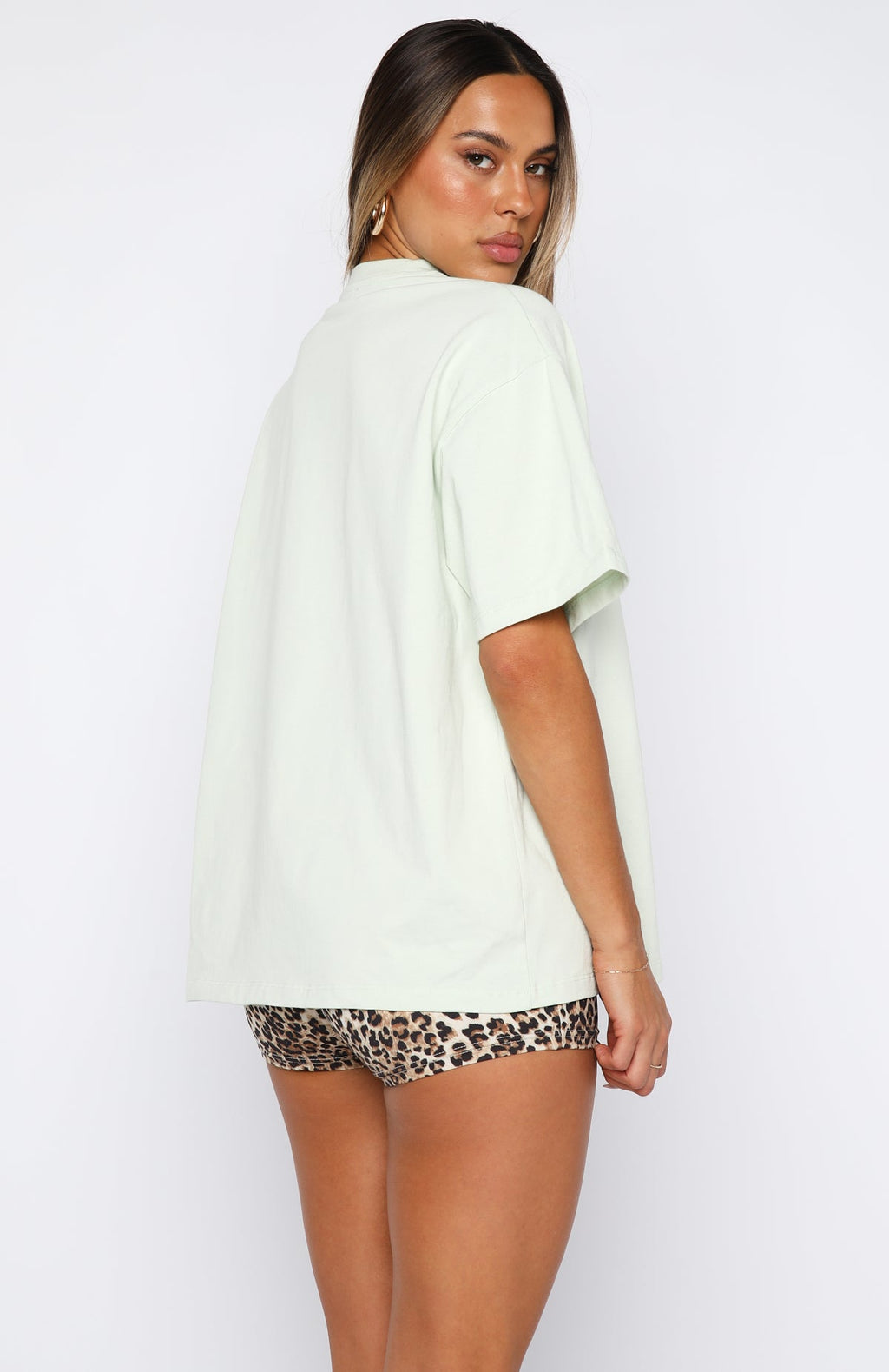 White Fox 11th Street Concrete Jungle Oversized Tee Iced Matcha