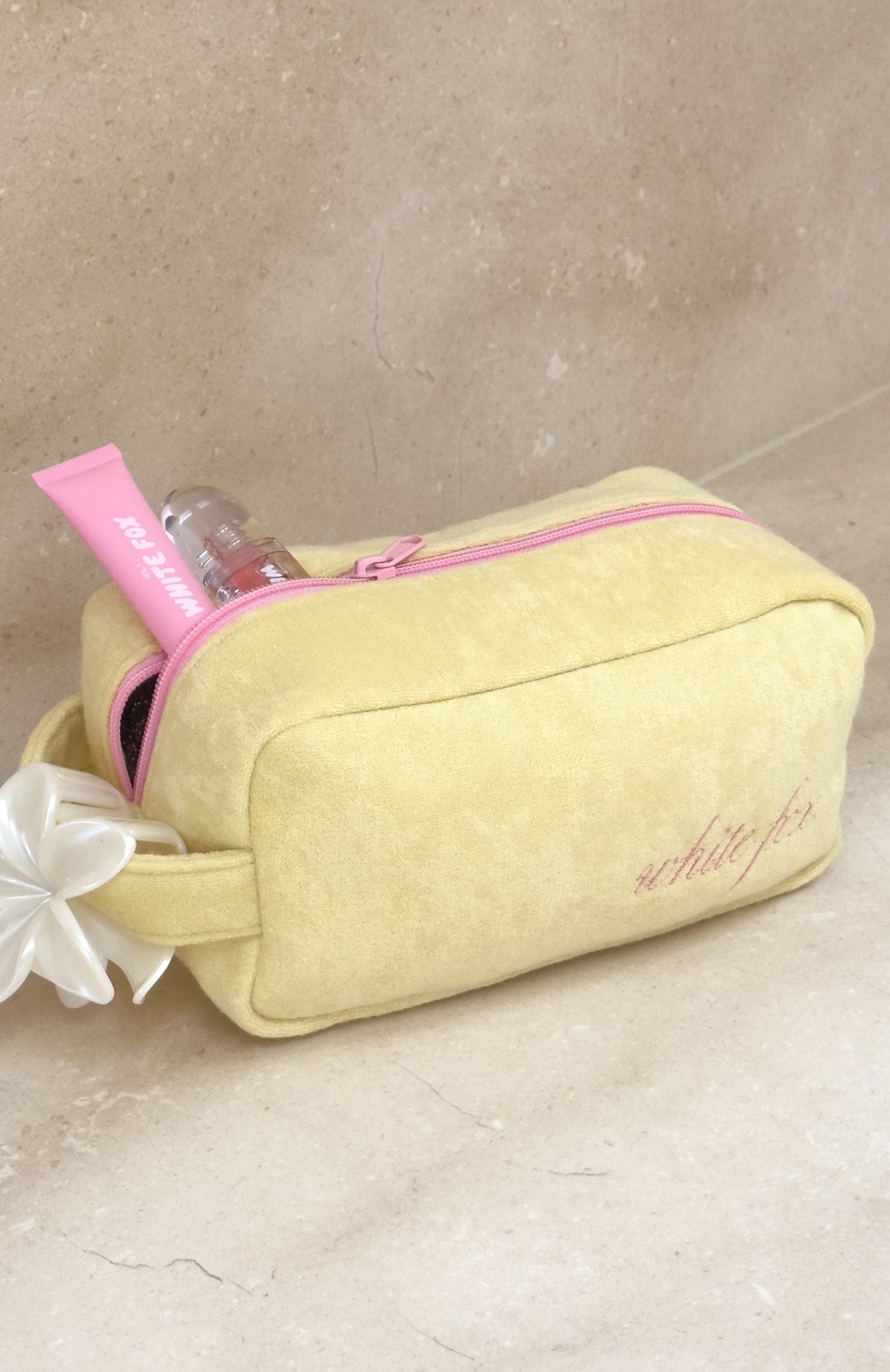 White Fox Lillian Cosmetic Bag Lemon