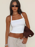 White Fox A Minute Later Ribbed Top White