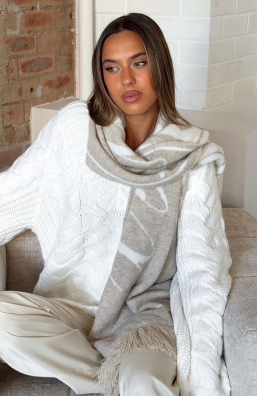 White Fox Aariya Scarf Nude