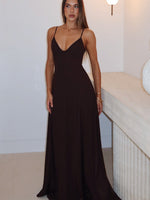White Fox Afterparty Elegance Maxi Dress Chocolate