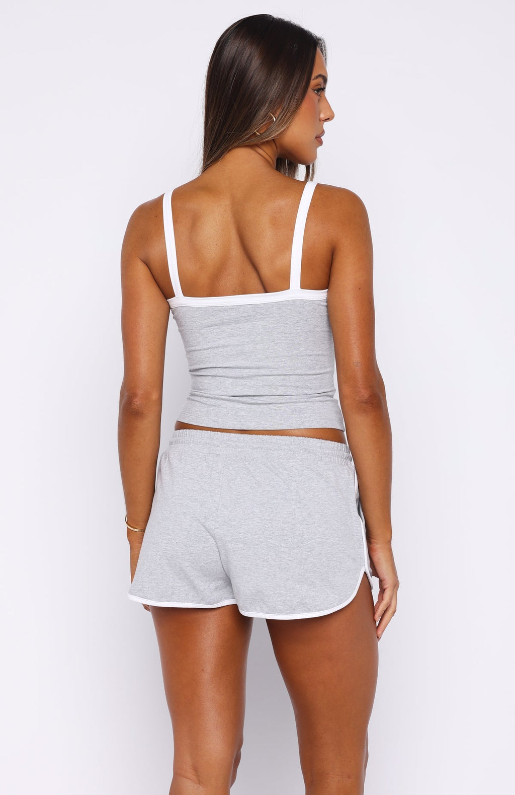 White Fox All The Time Relaxed Shorts Grey Marle