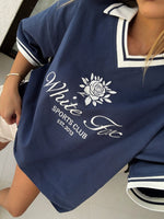 White Fox Along The Way Oversized Jersey Navy