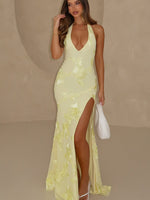 White Fox Always Yours Maxi Dress Lemon