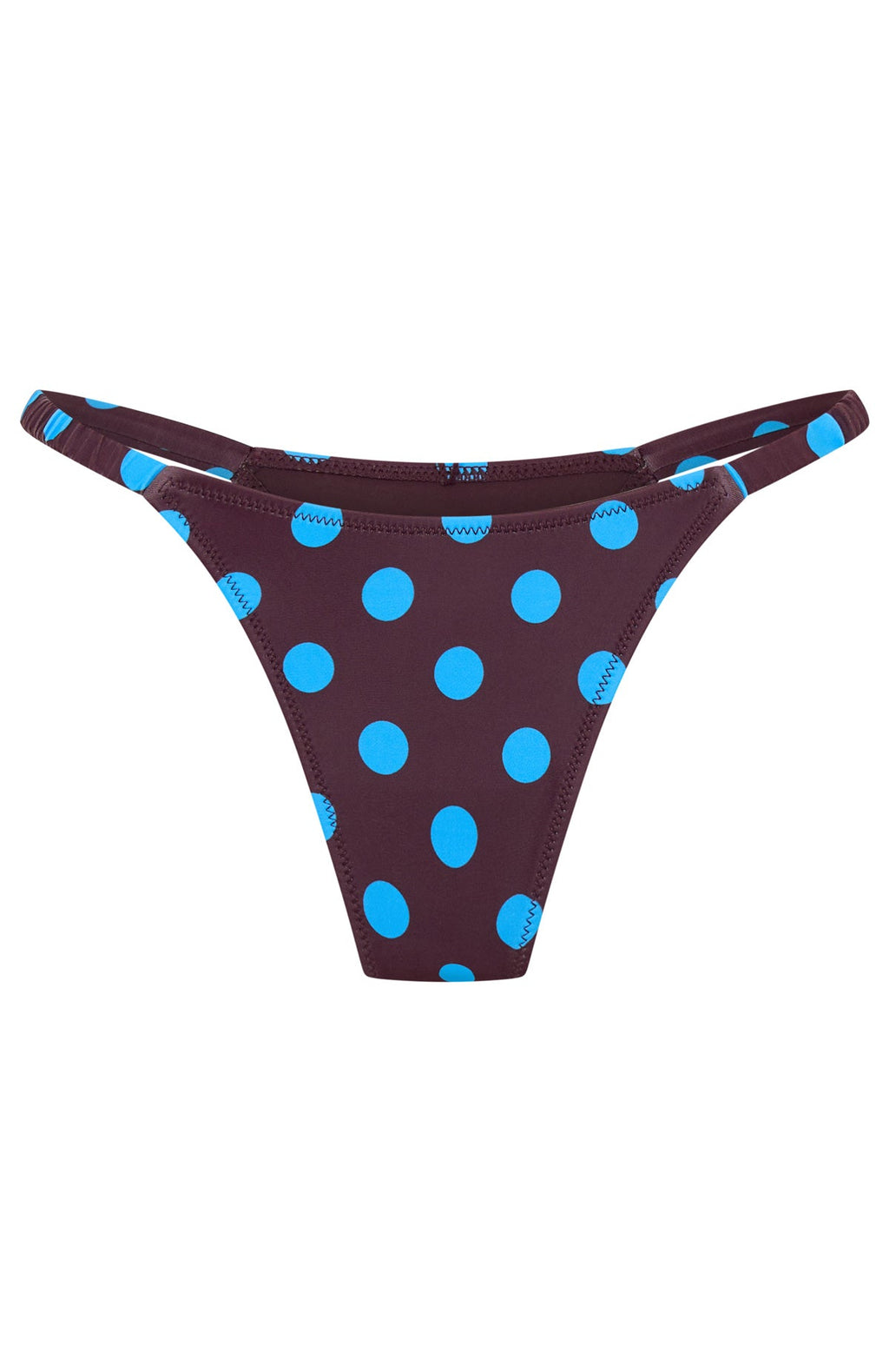 White Fox Amina Bottoms Cocoa Blue Polka Dot
