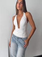 White Fox Angel Glow Halter Bustier Off White