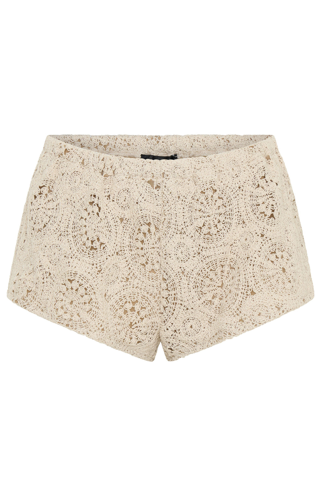 White Fox Athena Crochet Shorts Off White