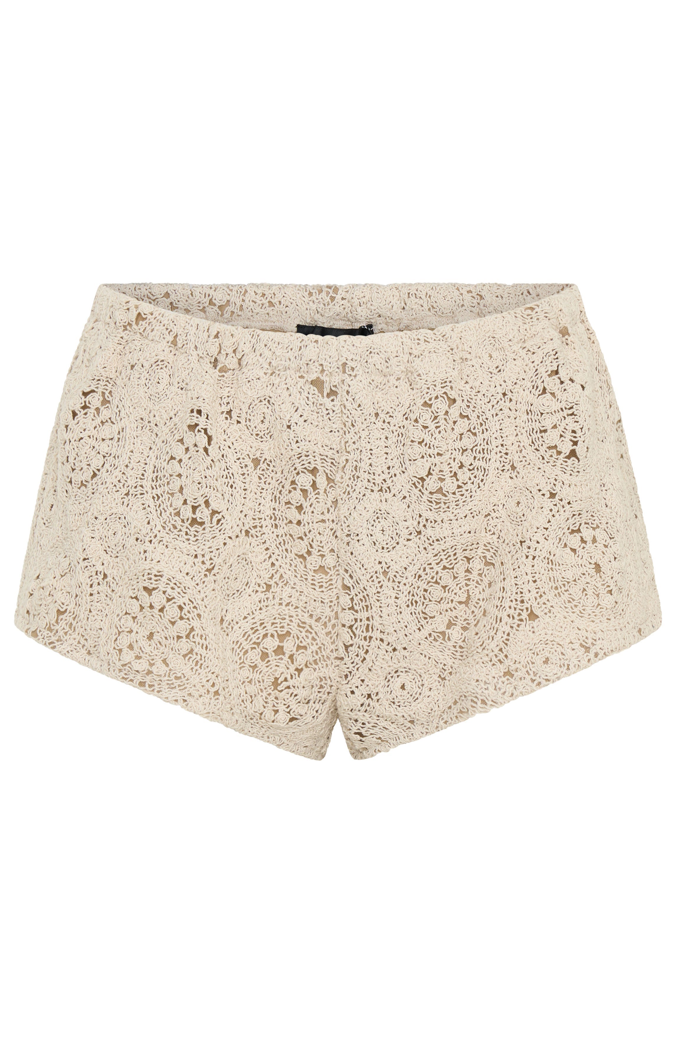 White Fox Athena Crochet Shorts Off White
