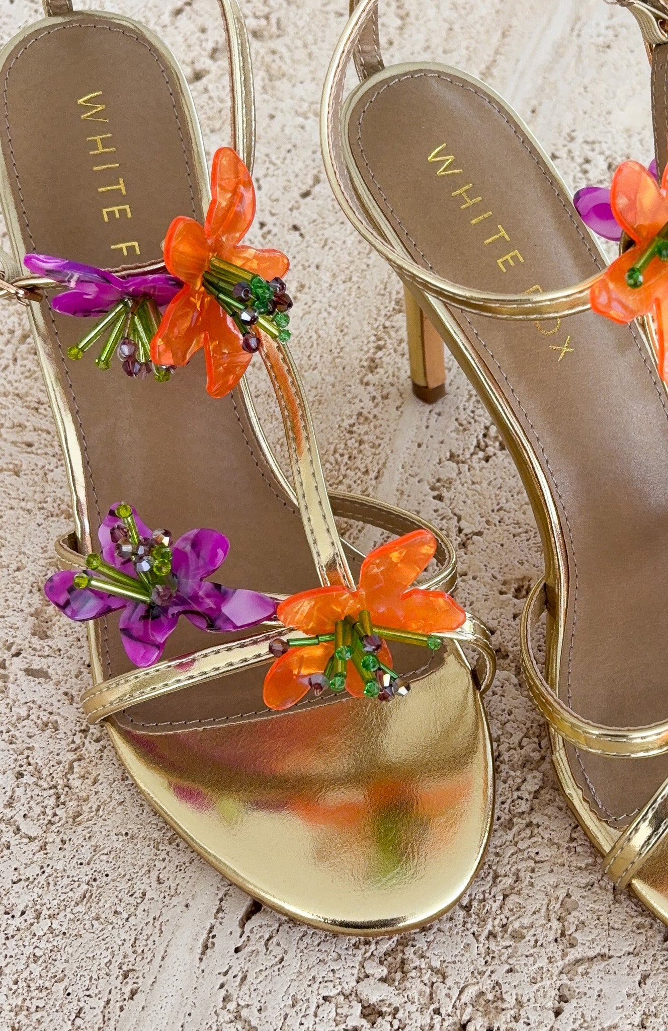White Fox Aubriella Heels Gold