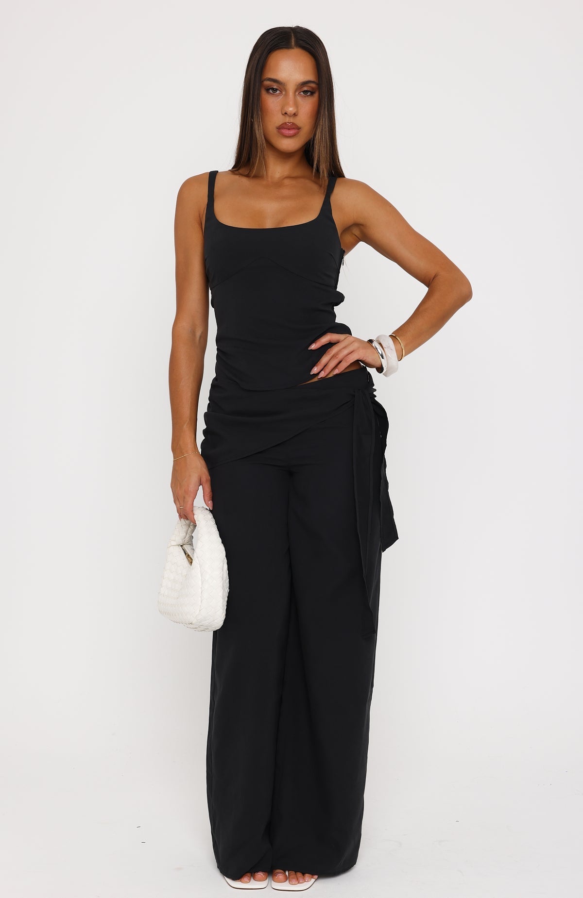 White Fox Belle Mood Pants Black