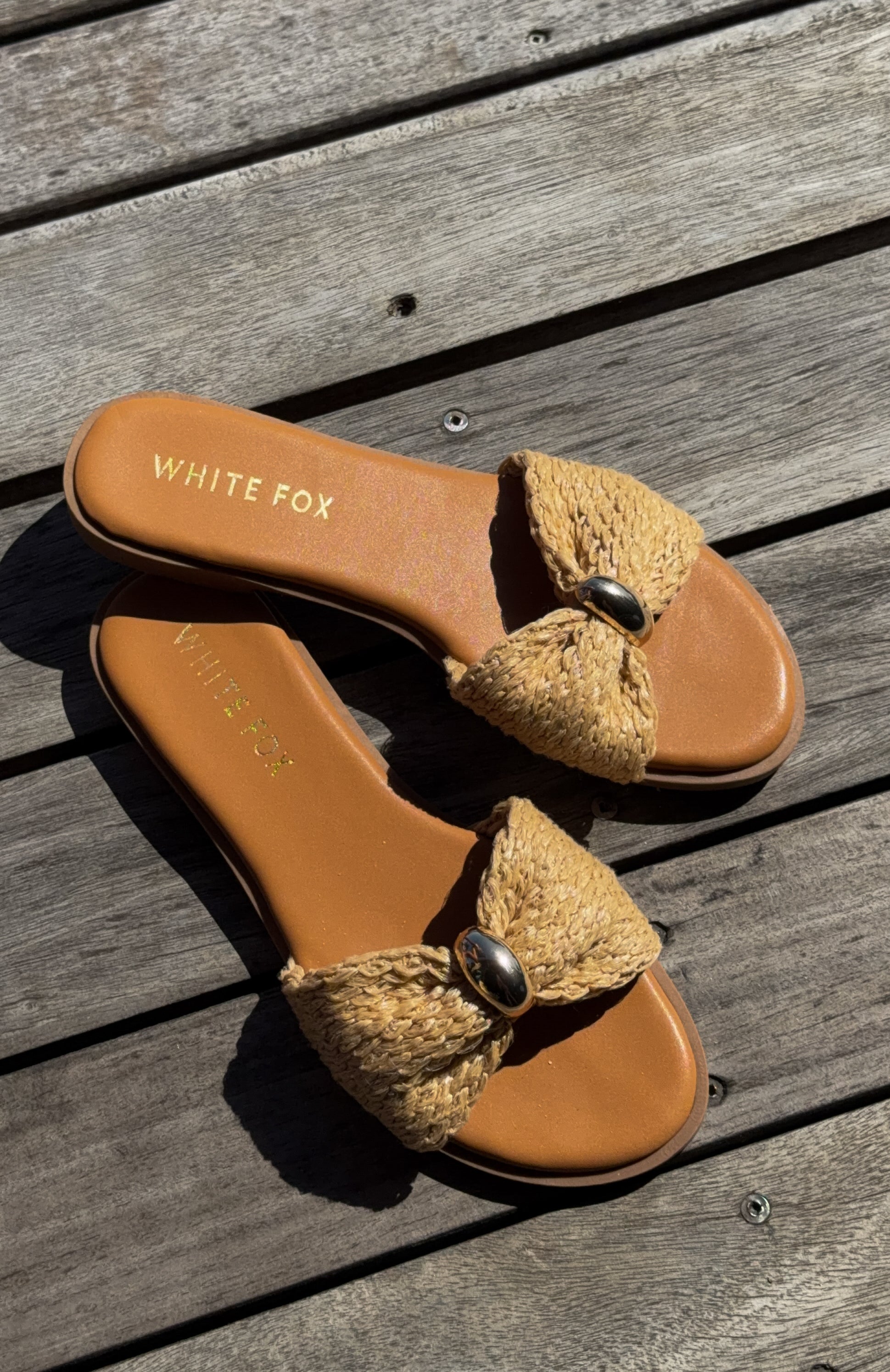 White Fox Bindi Slides Tan