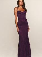 White Fox Blossom Belle Maxi Dress Plum