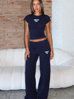 White Fox Break The Records Wide Leg Pants Navy