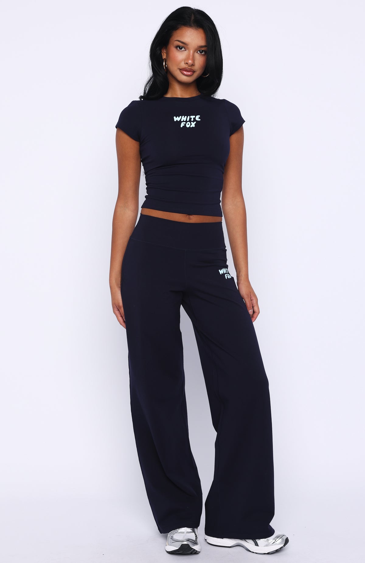 White Fox Break The Records Wide Leg Pants Navy