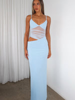 White Fox Call Me Up Maxi Dress Blue